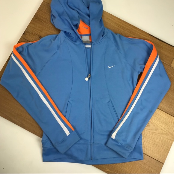 blue and orange nike windbreaker